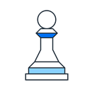Chess piece to show strategy 