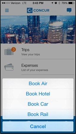 sap concur travel booking tool