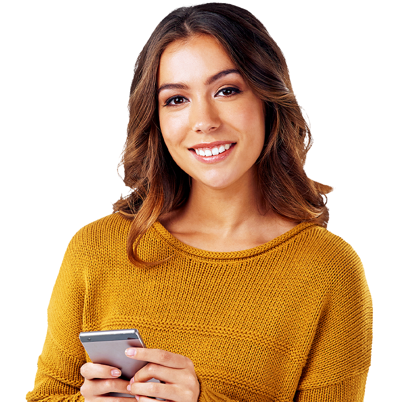 woman smiling at camera