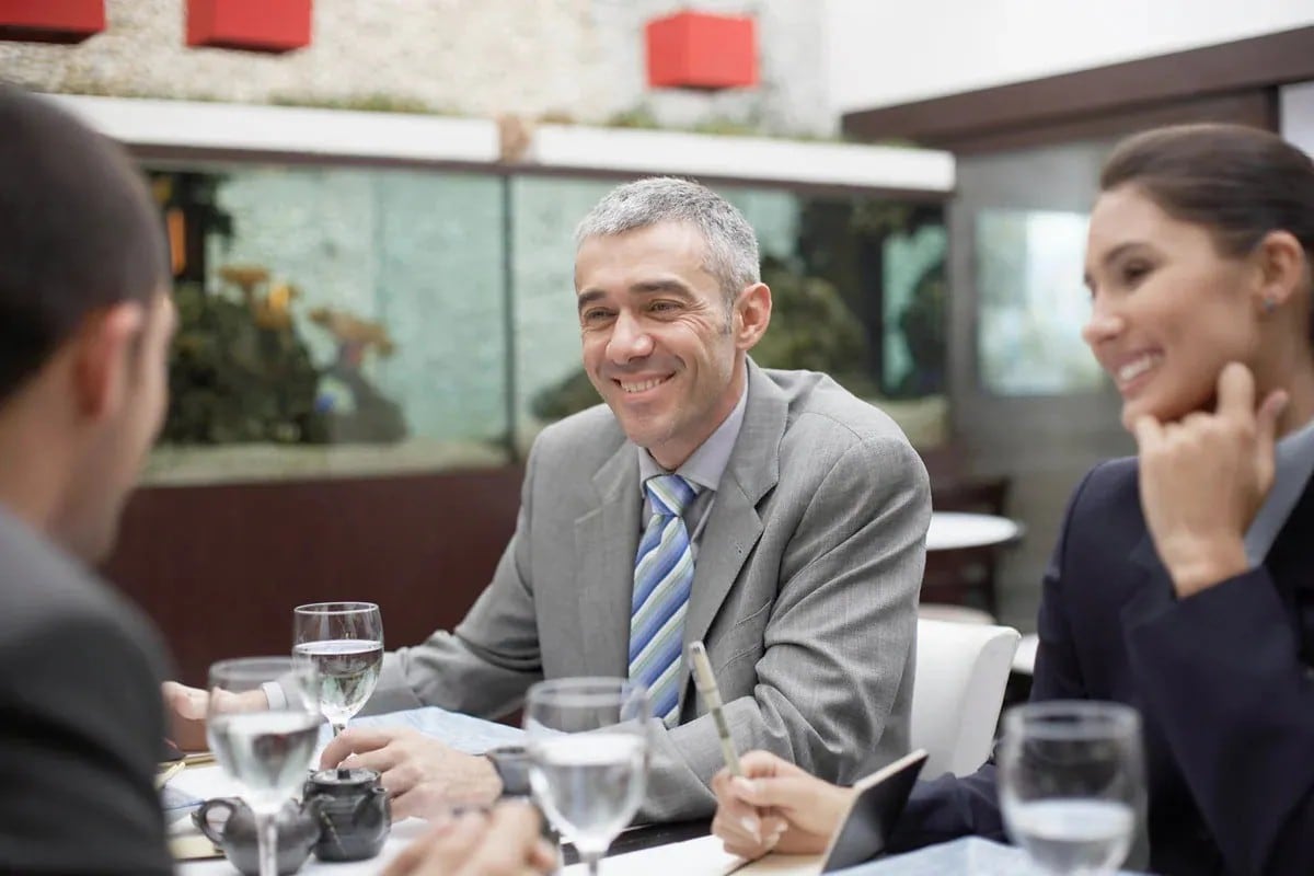 Colleagues conversing