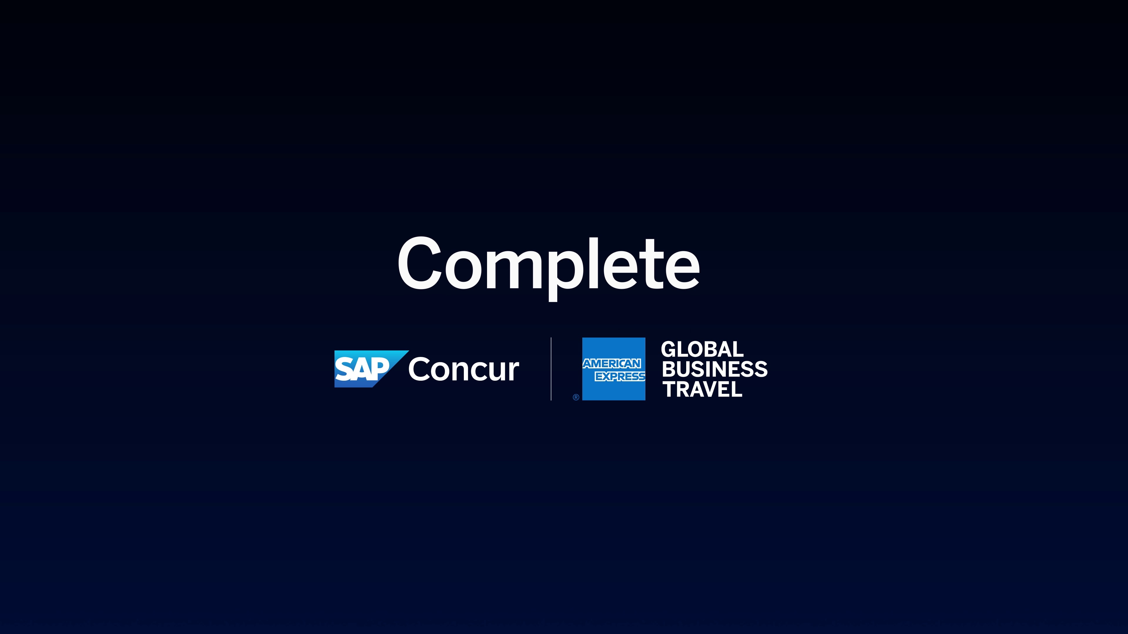 <span>Introducing Complete by SAP Concur and Amex GBT</span>
