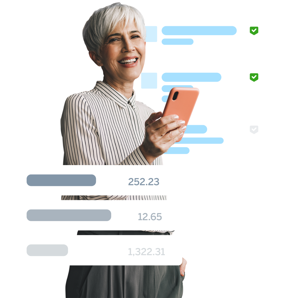 business professional using mobile phone