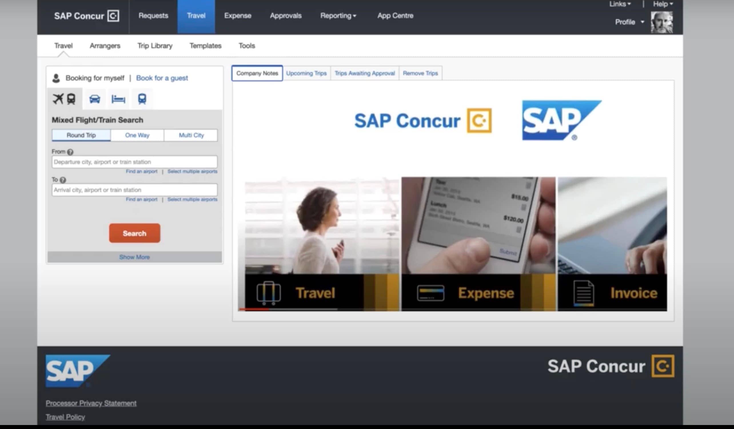 <span>Concur Travel Demo</span>
