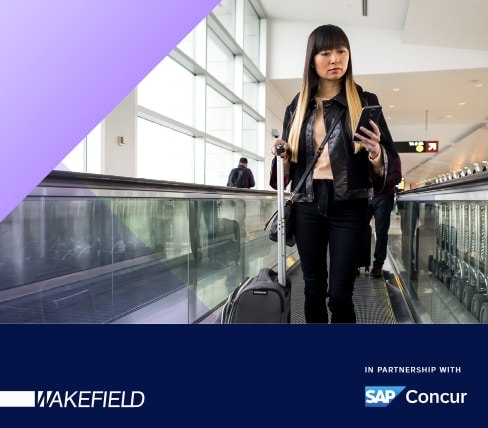 female walking on travelator