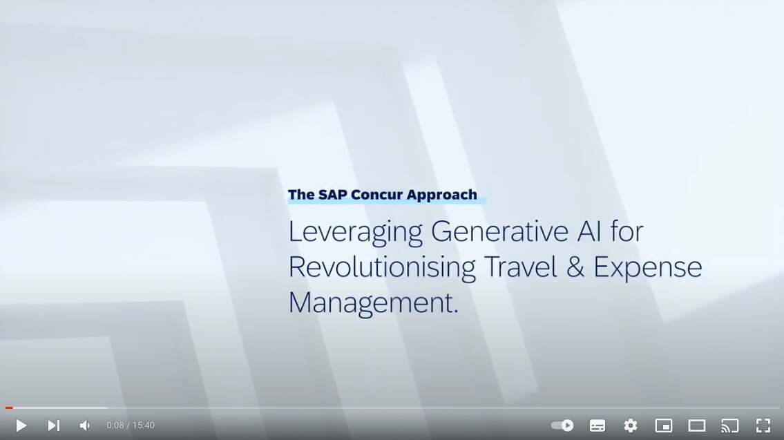<span>Leveraging Generative AI for Revolutionising Travel & Expense Management: The SAP Concur Approach</span>
