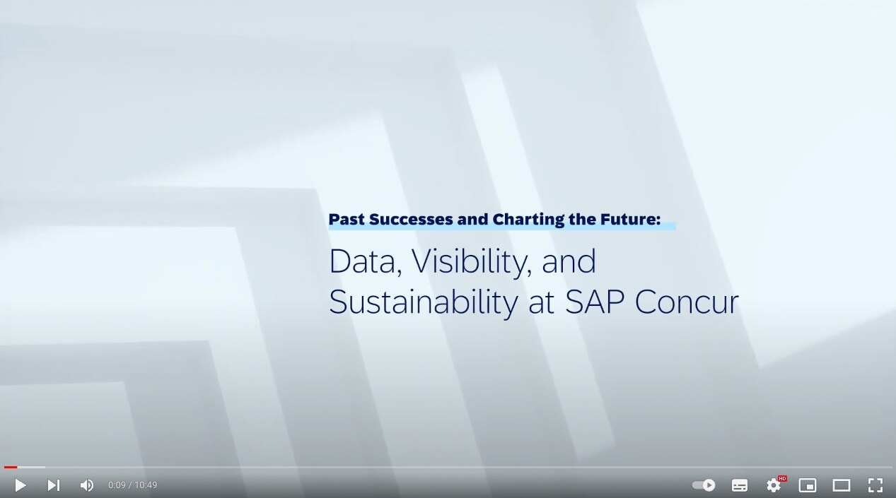 <span>Past Successes and Charting the Future: Data, Visibility, and Sustainability at SAP Concur</span>
