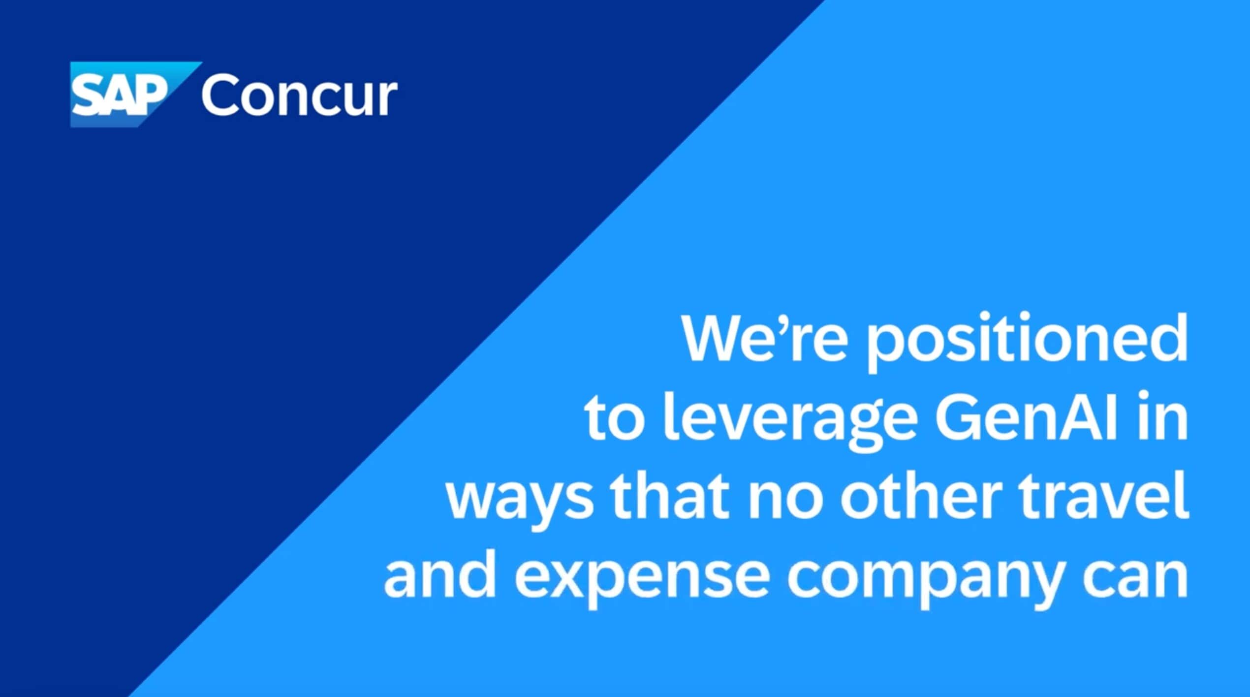 <span>SAP Concur and GenAI</span>
