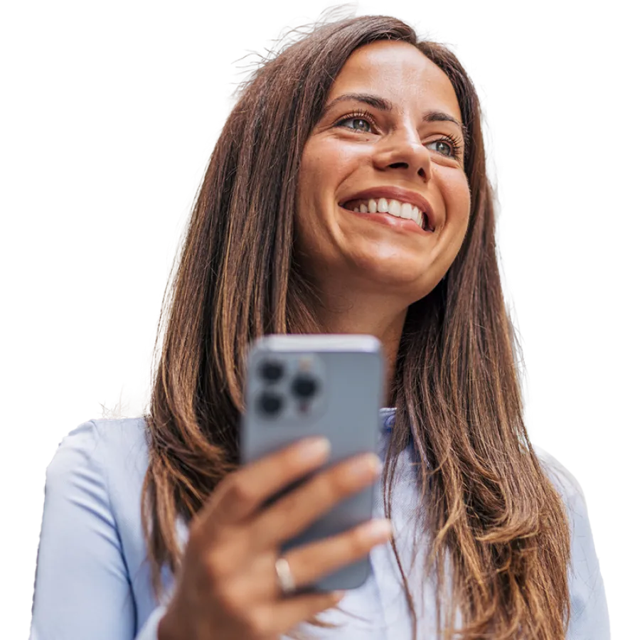 business professional using mobile phone
