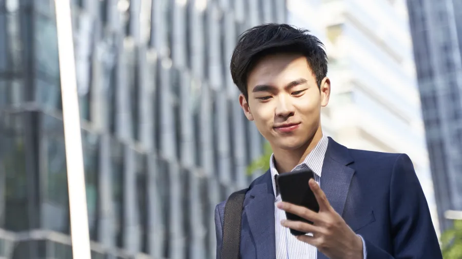 man on phone