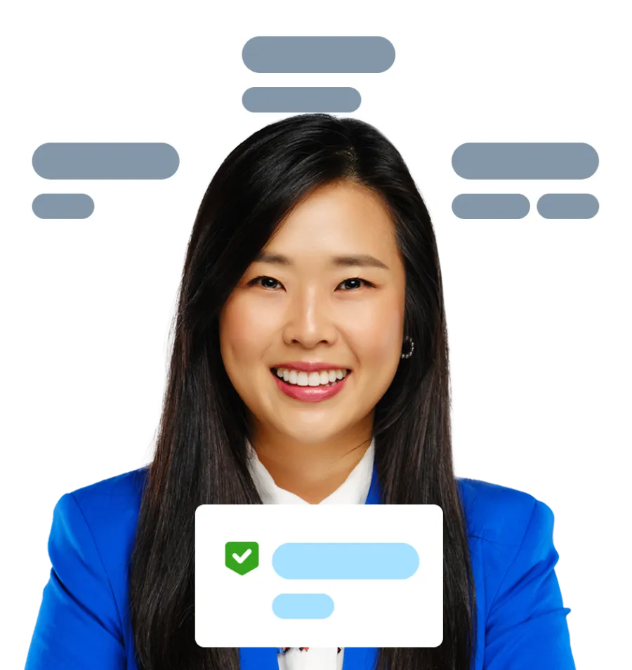 Woman excited that her invoice three way match is working great
