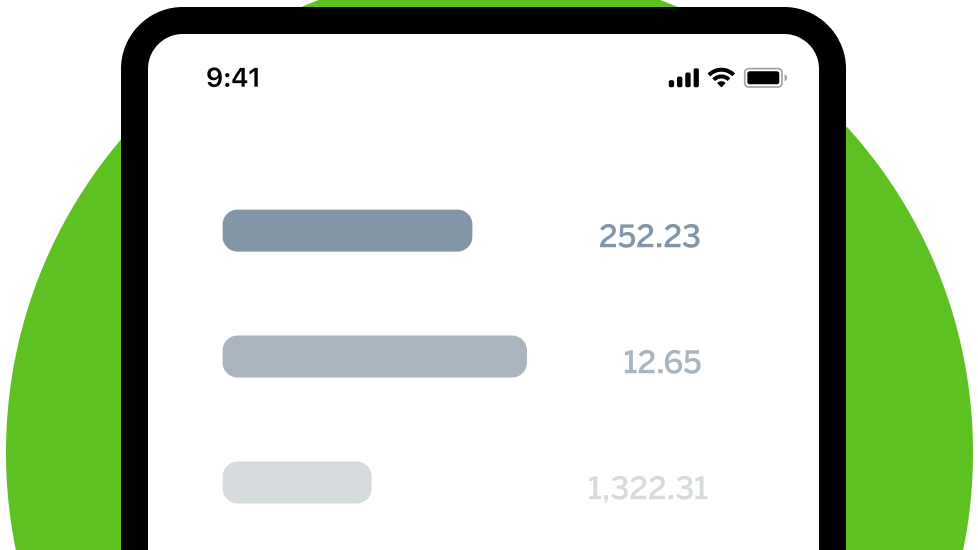 screenshot of expense