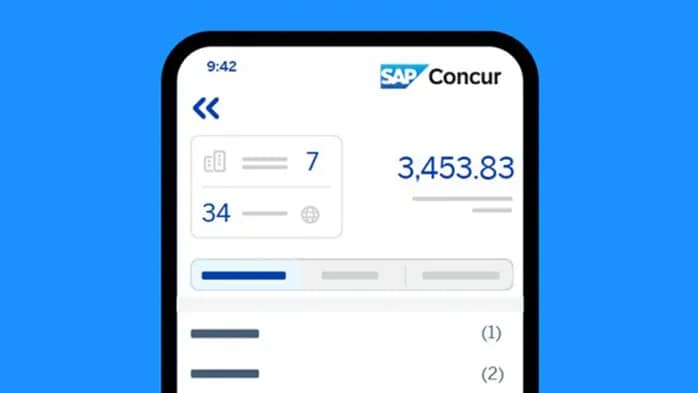 concur expense screenshot on iphone