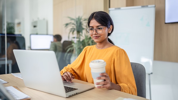 business professional on laptop