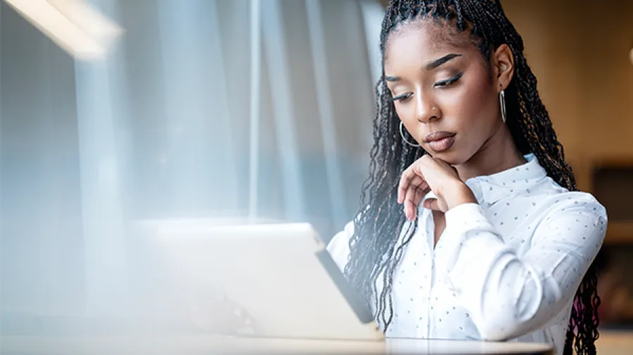 CFO using tablet