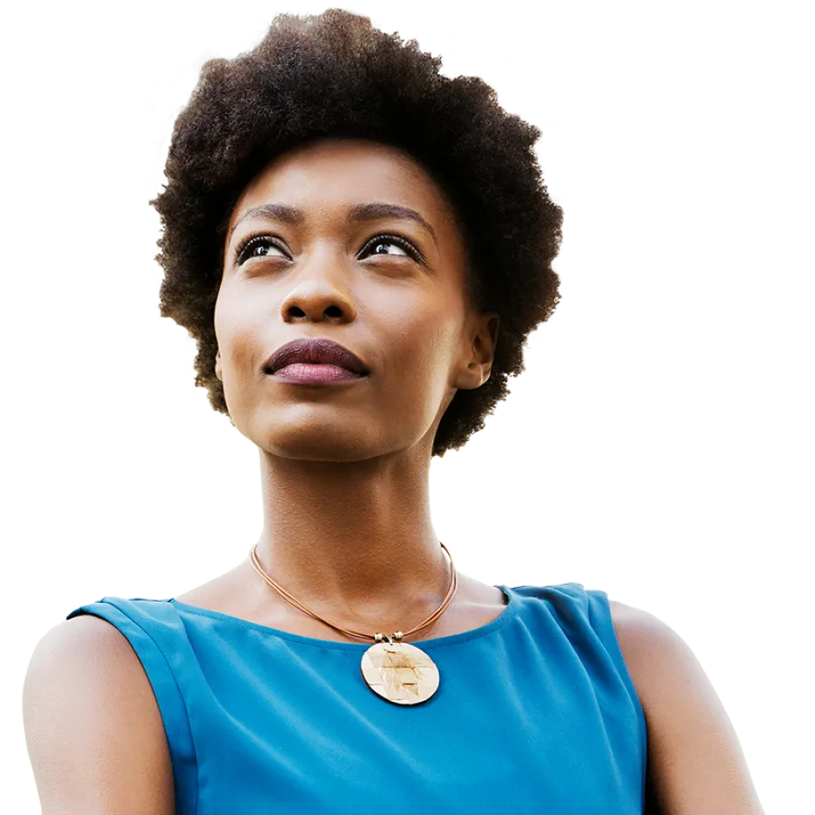 woman looking away