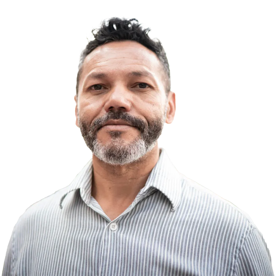 man smiling at camera