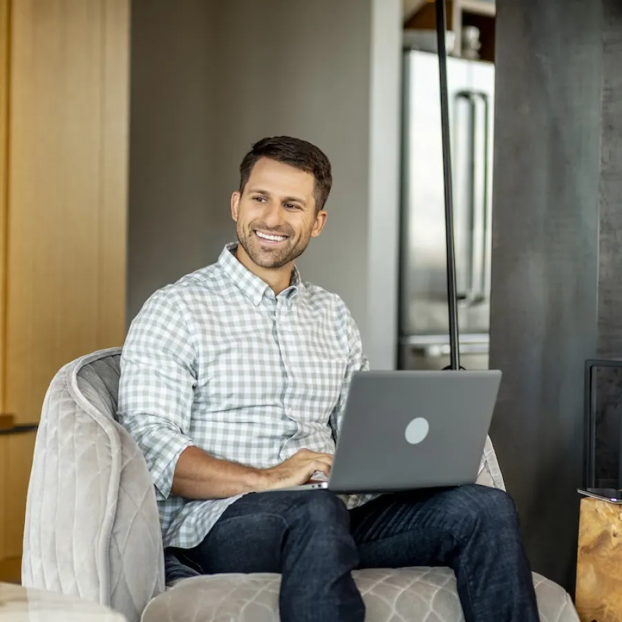 Man on laptop
