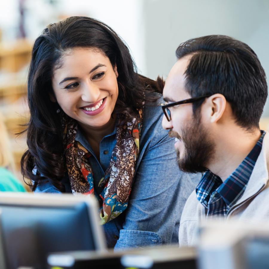 people working in office