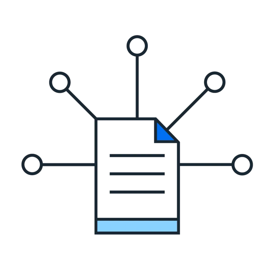 document with connectors