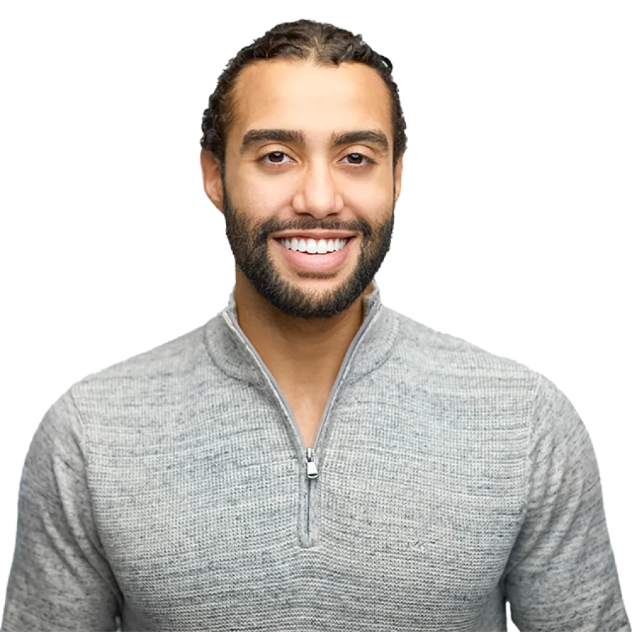 man smiling at camera