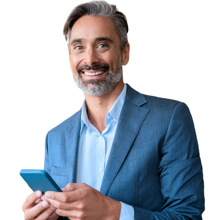 man using a phone
