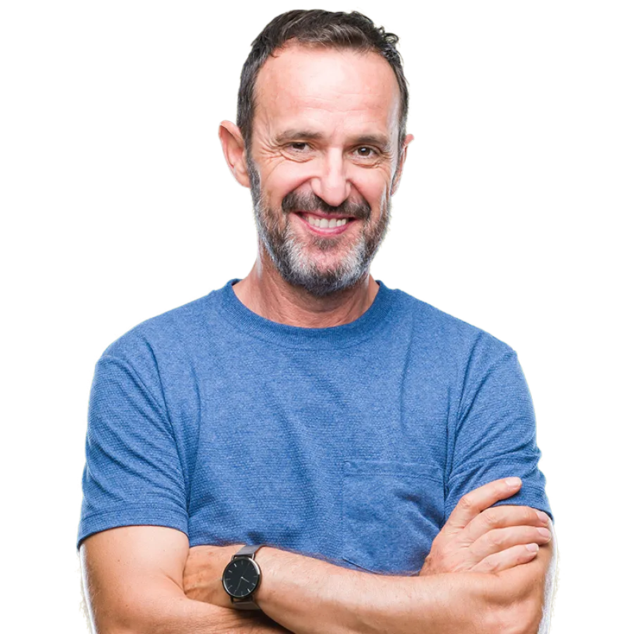 man smiling at camera
