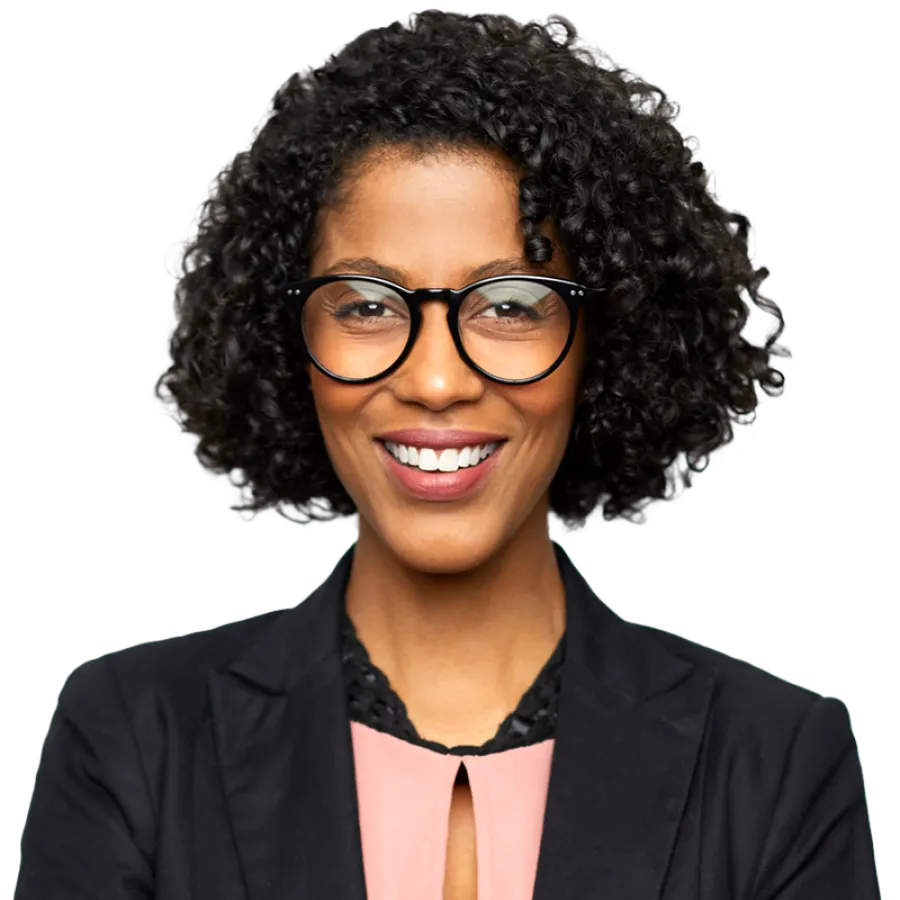 business professional smiling at camera